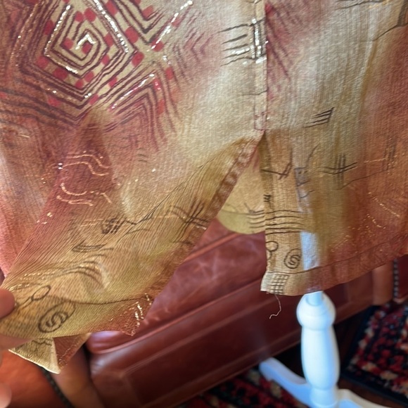 COLDWATER Creek sheer blouse - Picture 8 of 9